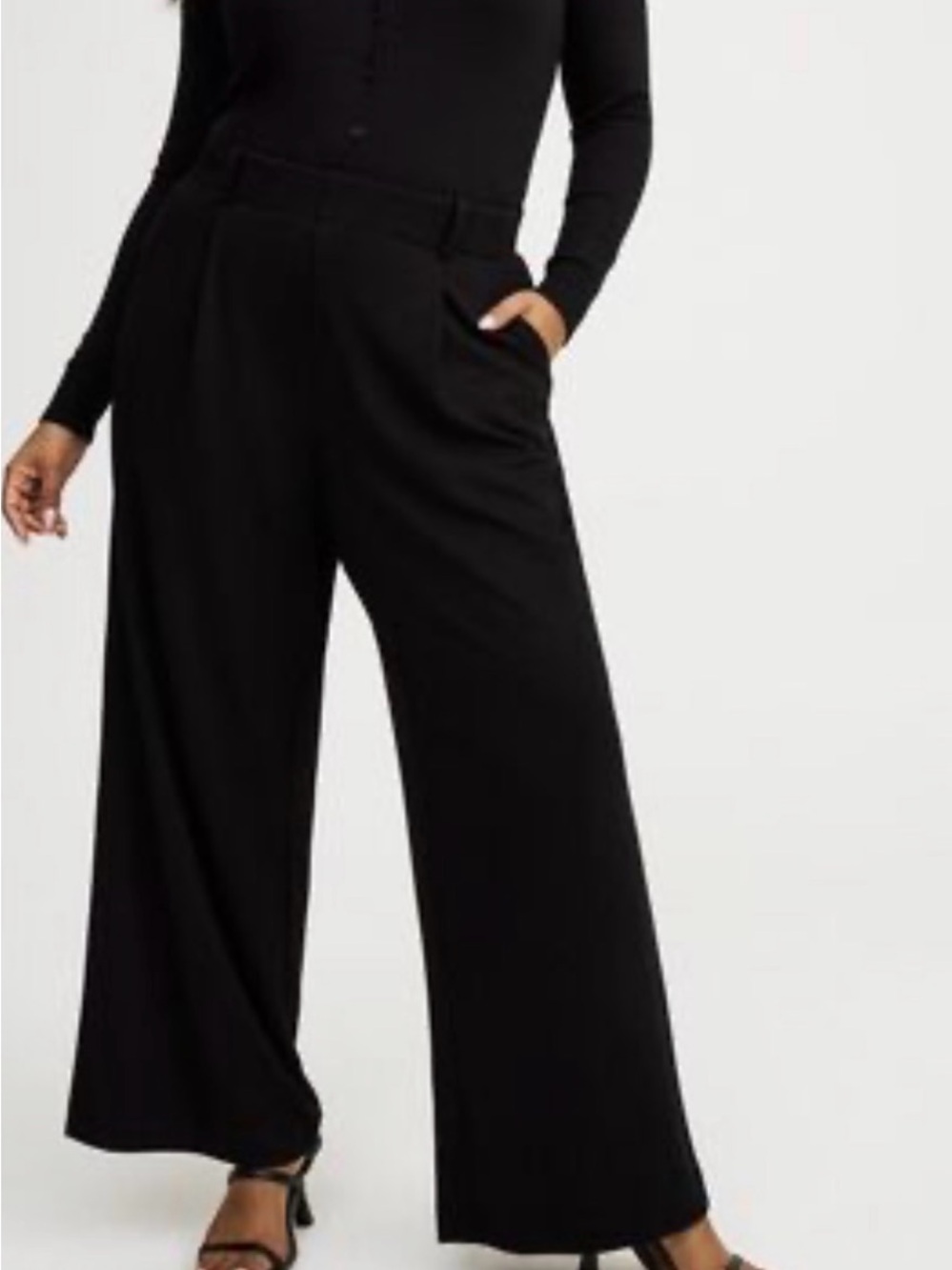 Pull-On High-Rise Wide Leg Pant